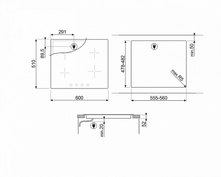 Варочная панель SMEG SI364BM купить с доставкой по Москве и Московской области в интернет-магазине ТехноВегас
