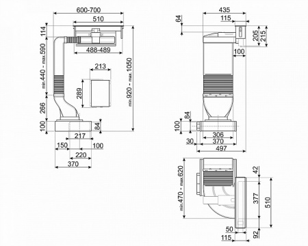 Встраиваемая вытяжка SMEG KDH12WLD