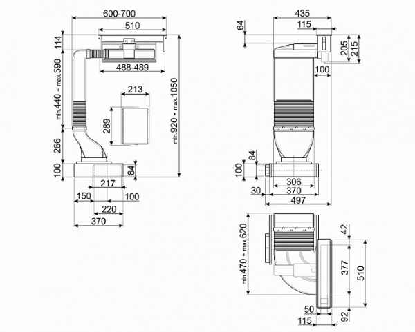 Встраиваемая вытяжка SMEG KDH12WLD