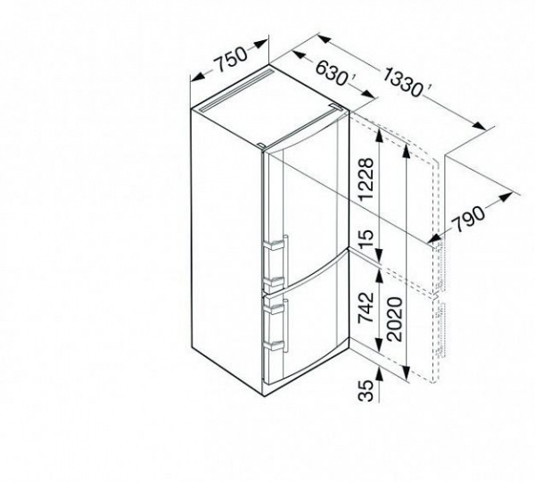 Холодильник LIEBHERR cbnesf 5133