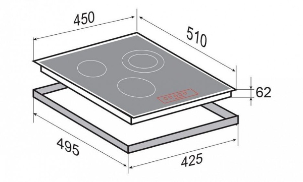 Встраиваемая электрическая варочная панель Zigmund & Shtain CN 37.4 W купить с доставкой по Москве и Московской области в интернет-магазине ТехноВегас