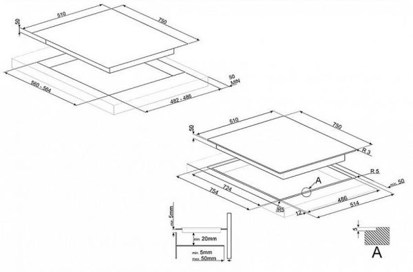 Варочная панель SMEG PV375CN купить с доставкой по Москве и Московской области в интернет-магазине ТехноВегас