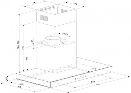 Вытяжка LEX Solaris 600 black купить с доставкой по Москве и Московской области в интернет-магазине ТехноВегас
