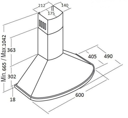 Вытяжка KUPPERSBERG BONA 60 C Bronze купить с доставкой по Москве и Московской области в интернет-магазине ТехноВегас
