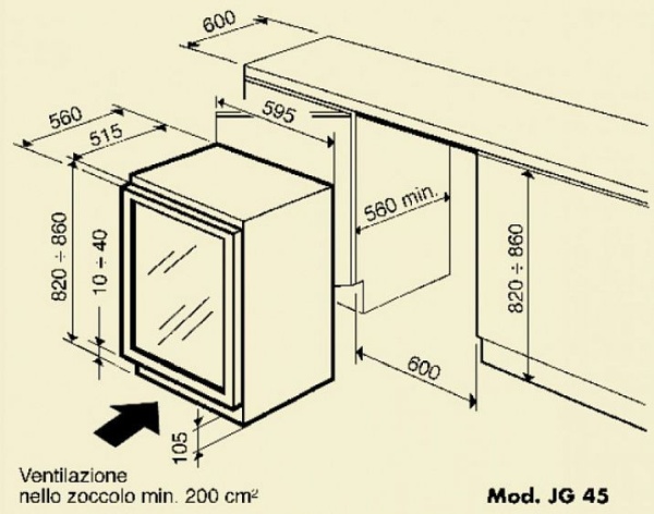 Винный шкаф IP INDUSTRIE jg 45-6 ad x купить с доставкой по Москве и Московской области в интернет-магазине ТехноВегас