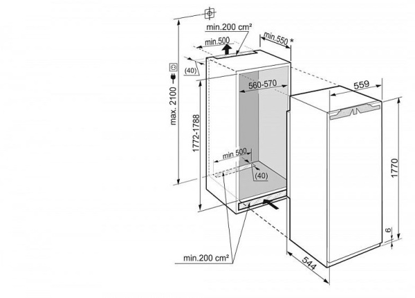 Холодильник LIEBHERR IK 3524 купить с доставкой по Москве и Московской области в интернет-магазине ТехноВегас