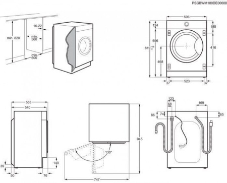 Встраиваемая стиральная машина с сушкой Electrolux EW7W3R68SI купить с доставкой по Москве и Московской области в интернет-магазине ТехноВегас