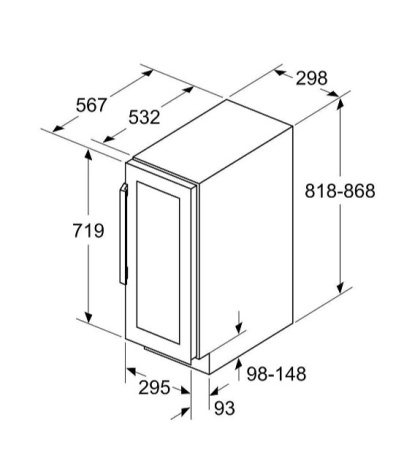 Встраиваемый винный шкаф Neff KU9202HF0 купить с доставкой по Москве и Московской области в интернет-магазине ТехноВегас