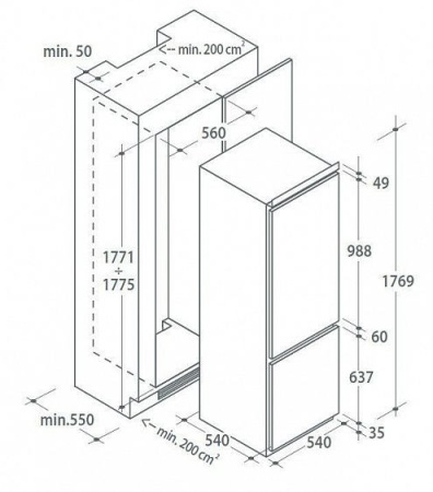 Холодильник CANDY CKBC 3160 E купить с доставкой по Москве и Московской области в интернет-магазине ТехноВегас