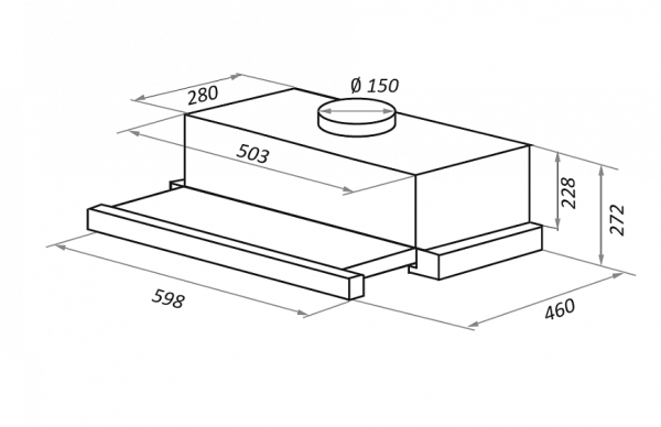 Вытяжка MAUNFELD TS TOUCH 60 черный купить с доставкой по Москве и Московской области в интернет-магазине ТехноВегас