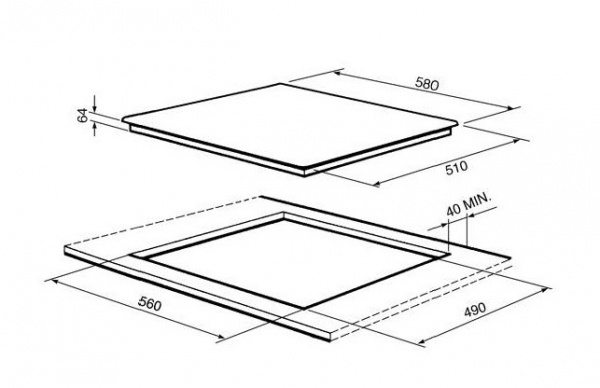 Поверхность SMEG sim61bde