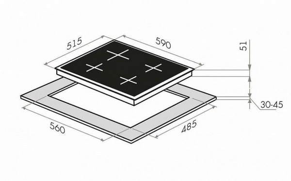 Встраиваемая газовая варочная панель MAUNFELD EGHG.64.43CB/G купить с доставкой по Москве и Московской области в интернет-магазине ТехноВегас