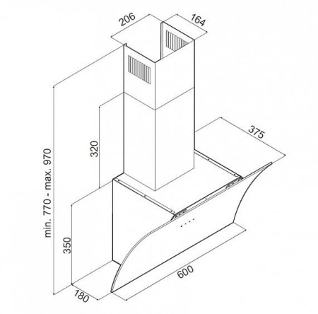 Вытяжка MAUNFELD BLAST Push 60 белое стекло купить с доставкой по Москве и Московской области в интернет-магазине ТехноВегас