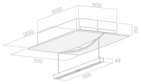 Вытяжка ELICA EMPTY SKY WH/A/120 купить с доставкой по Москве и Московской области в интернет-магазине ТехноВегас