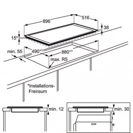 Поверхность AEG  hk588440fs купить с доставкой по Москве и Московской области в интернет-магазине ТехноВегас
