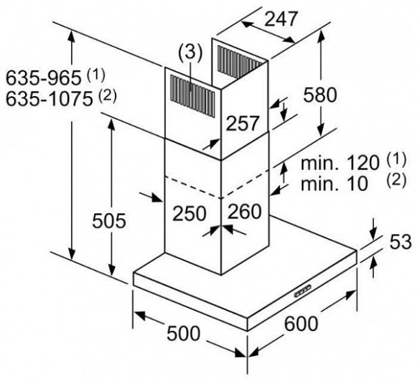 Каминная вытяжка SIEMENS LC67BHM50 купить с доставкой по Москве и Московской области в интернет-магазине ТехноВегас