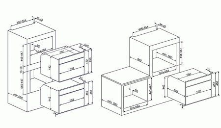 Духовой шкаф электрический компактный SMEG SF4104VCN купить с доставкой по Москве и Московской области в интернет-магазине ТехноВегас