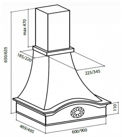 Вытяжка LEX MILANO 600 WHITE купить с доставкой по Москве и Московской области в интернет-магазине ТехноВегас
