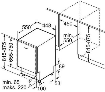 Встраиваемая посудомоечная машина BOSCH SPV 53M90EU купить с доставкой по Москве и Московской области в интернет-магазине ТехноВегас