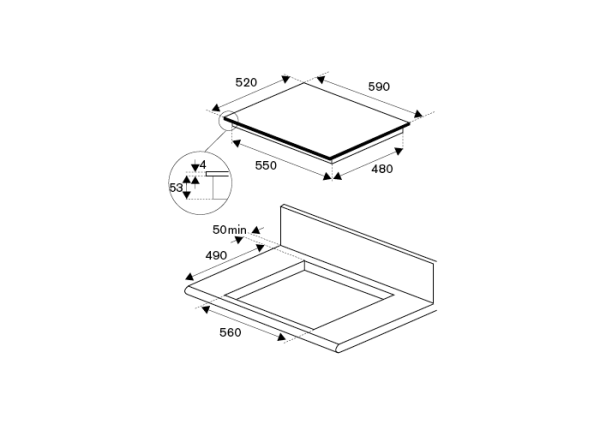 Варочная поверхность BERTAZZONI P603IC1B2NEE