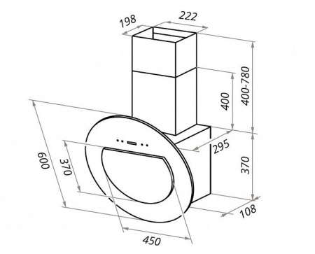 Вытяжка MAUNFELD RONDO 60 белое стекло купить с доставкой по Москве и Московской области в интернет-магазине ТехноВегас