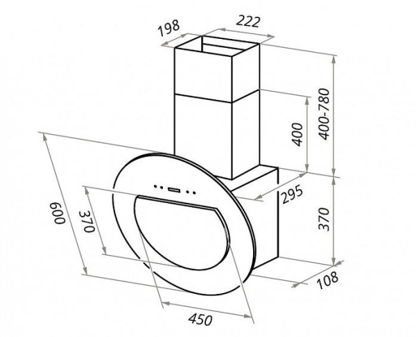Вытяжка MAUNFELD RONDO 60 белое стекло купить с доставкой по Москве и Московской области в интернет-магазине ТехноВегас