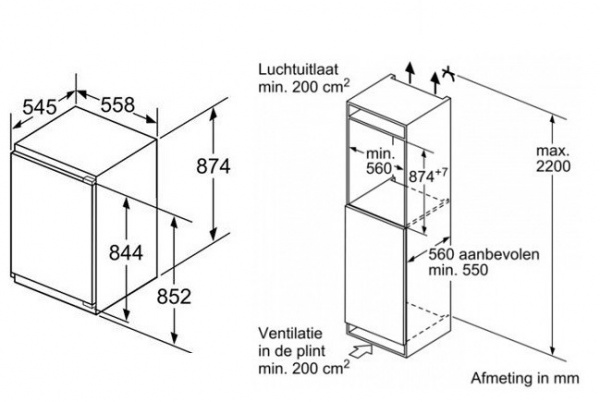 Встраиваемая морозильная камера BOSCH GIV21AF20R
