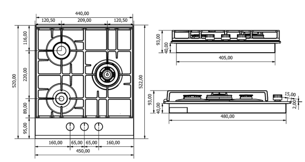 Варочная поверхность KUPPERSBERG FQ 42 B