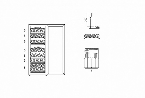 Винный шкаф WINE CRAFT BC-38BZ Grand Cru купить с доставкой по Москве и Московской области в интернет-магазине ТехноВегас