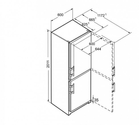 Холодильник LIEBHERR CNbs 4015 купить с доставкой по Москве и Московской области в интернет-магазине ТехноВегас