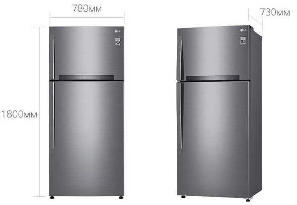 Холодильник LG GN-H702HMHZ серебристый купить с доставкой по Москве и Московской области в интернет-магазине ТехноВегас