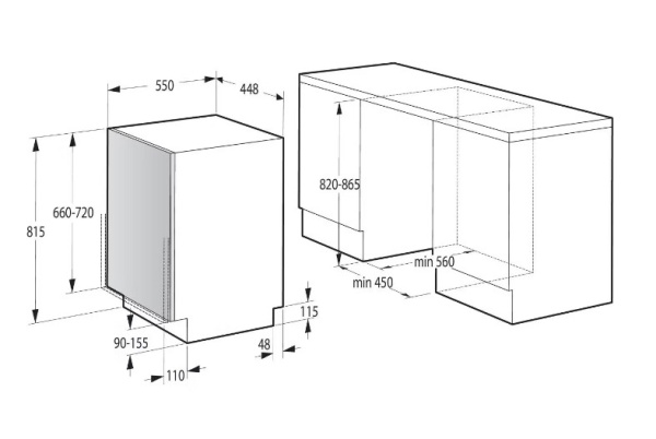 Встраиваемая посудомоечная машина Hisense HV583B10AD купить с доставкой по Москве и Московской области в интернет-магазине ТехноВегас
