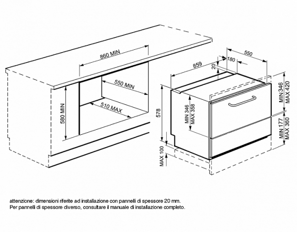 Посудомоечная машина SMEG sto905
