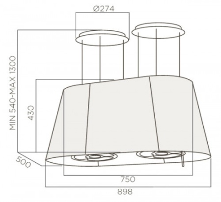 Вытяжка ELICA TWIN IX/F 90 купить с доставкой по Москве и Московской области в интернет-магазине ТехноВегас