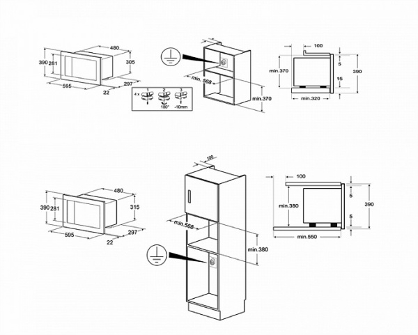 Встраиваемая микроволновая печь Smeg FMI420S купить с доставкой по Москве и Московской области в интернет-магазине ТехноВегас