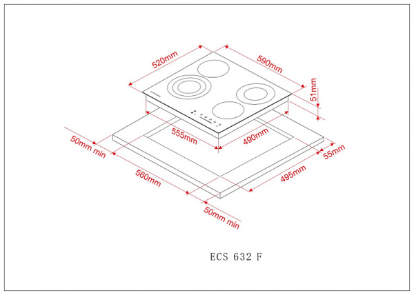 Cтеклокерамическая панель Kuppersberg ECS 632 F