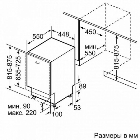 Встраиваемая посудомоечная машина BOSCH SPV30E30 купить с доставкой по Москве и Московской области в интернет-магазине ТехноВегас
