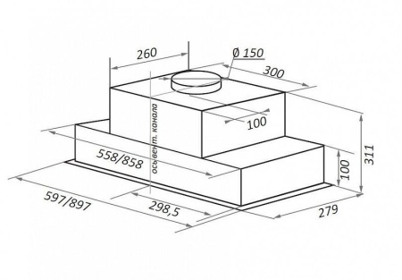 Вытяжка MAUNFELD FANTASY LIGHT 60 БЕЖЕВЫЙ купить с доставкой по Москве и Московской области в интернет-магазине ТехноВегас