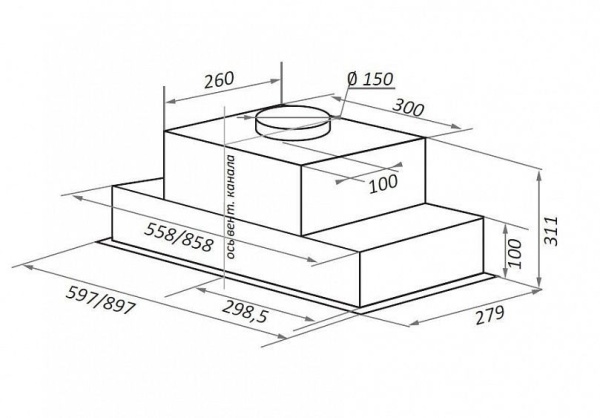 Вытяжка MAUNFELD FANTASY LIGHT 60 БЕЖЕВЫЙ