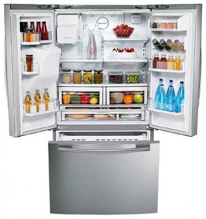 Холодильник Samsung RFG23UERS нержавеющая сталь купить с доставкой по Москве и Московской области в интернет-магазине ТехноВегас