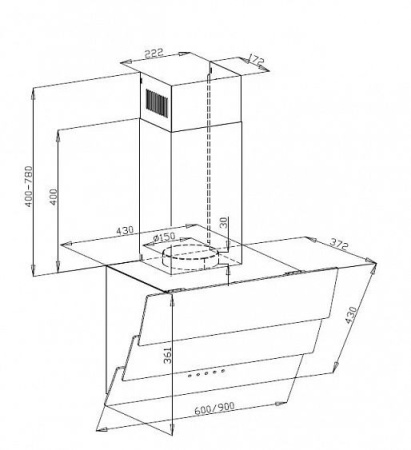 Вытяжка MAUNFELD MANCHESTER Light 90 белое стекло купить с доставкой по Москве и Московской области в интернет-магазине ТехноВегас