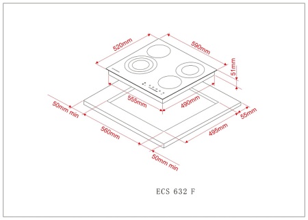 Cтеклокерамическая панель Kuppersberg ECS 632 F купить с доставкой по Москве и Московской области в интернет-магазине ТехноВегас