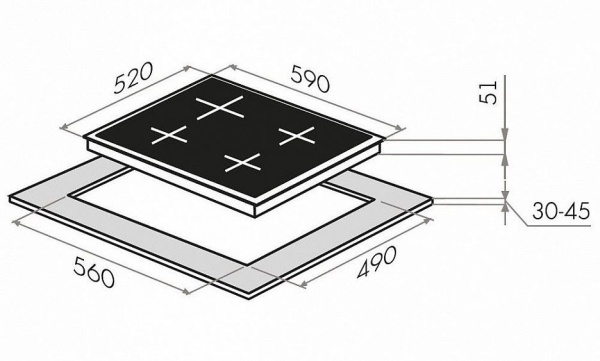 Встраиваемая электрическая варочная панель MAUNFELD EEHS.64.5ES/KG купить с доставкой по Москве и Московской области в интернет-магазине ТехноВегас