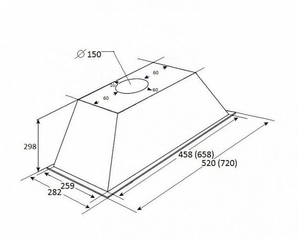 Вытяжка KUPPERSBERG INLINEA 72 XE