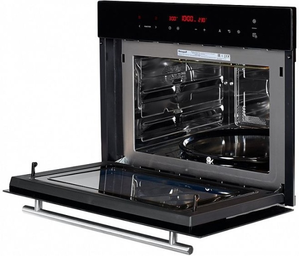 Встраиваемый компактный духовой шкаф с СВЧ Weissgauff OE 446 Black Edition купить с доставкой по Москве и Московской области в интернет-магазине ТехноВегас