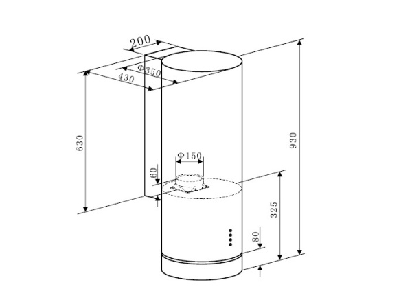 Вытяжка LEX Tubo 350 купить с доставкой по Москве и Московской области в интернет-магазине ТехноВегас