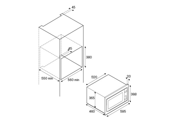 Встраиваемая микроволновая печь Bertazzoni F457PROMWSX купить с доставкой по Москве и Московской области в интернет-магазине ТехноВегас