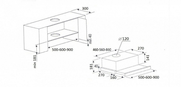 Вытяжка KUPPERSBERG slimlux ii 90 c