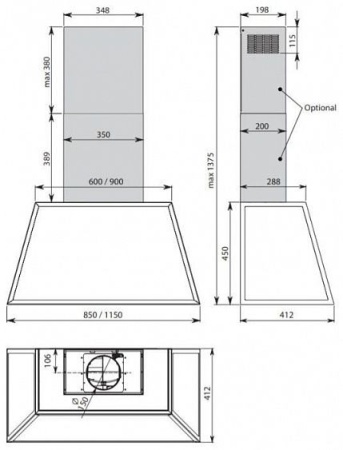 Вытяжка FALMEC TIME 115 Pewter купить с доставкой по Москве и Московской области в интернет-магазине ТехноВегас
