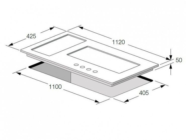 Варочная поверхность Fulgor Milano QH 1124 G WK нержавеющая сталь